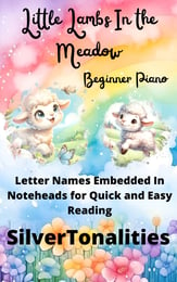 Little Lambs In the Meadow for Beginner Piano piano sheet music cover